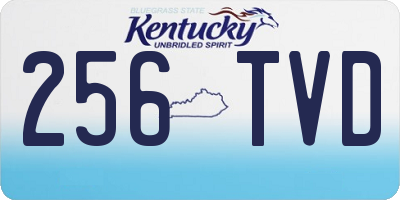 KY license plate 256TVD