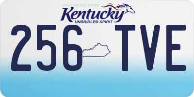 KY license plate 256TVE