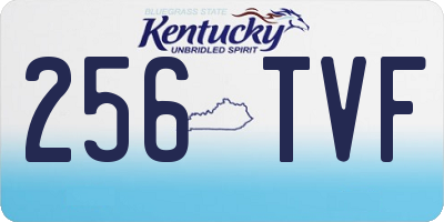 KY license plate 256TVF