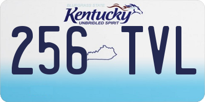 KY license plate 256TVL