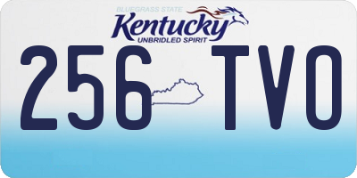 KY license plate 256TVO