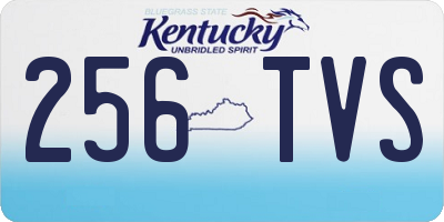 KY license plate 256TVS