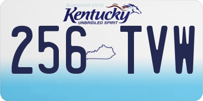 KY license plate 256TVW