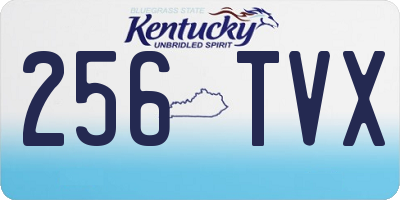 KY license plate 256TVX
