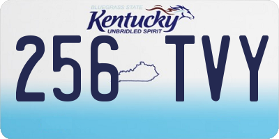 KY license plate 256TVY