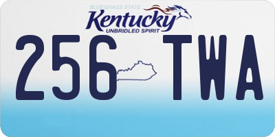KY license plate 256TWA