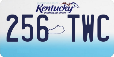KY license plate 256TWC