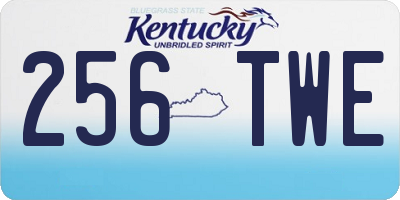 KY license plate 256TWE