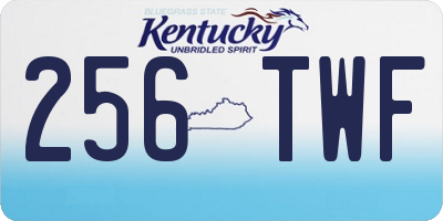 KY license plate 256TWF