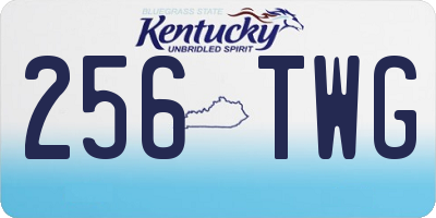 KY license plate 256TWG