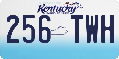 KY license plate 256TWH