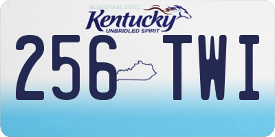KY license plate 256TWI
