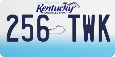 KY license plate 256TWK
