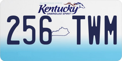 KY license plate 256TWM