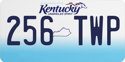 KY license plate 256TWP