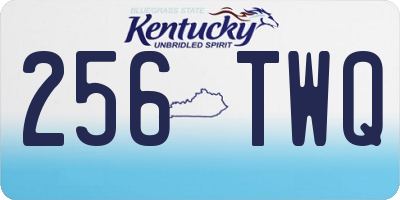 KY license plate 256TWQ