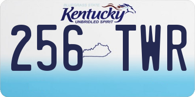 KY license plate 256TWR