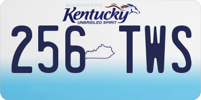 KY license plate 256TWS