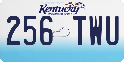KY license plate 256TWU