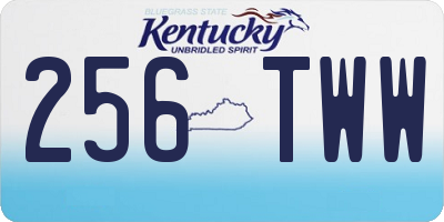 KY license plate 256TWW