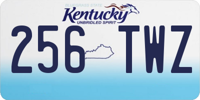 KY license plate 256TWZ