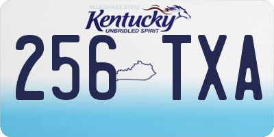 KY license plate 256TXA