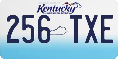 KY license plate 256TXE