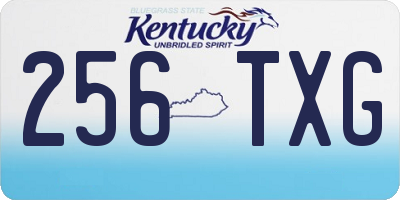 KY license plate 256TXG