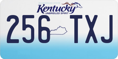 KY license plate 256TXJ