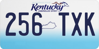 KY license plate 256TXK
