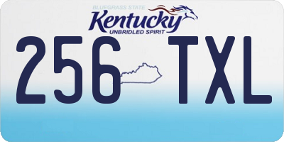 KY license plate 256TXL