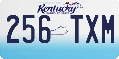 KY license plate 256TXM