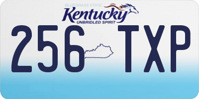 KY license plate 256TXP