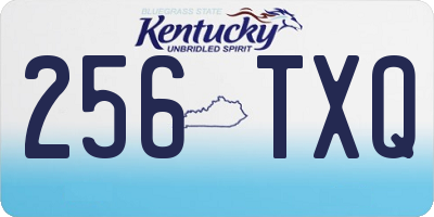 KY license plate 256TXQ