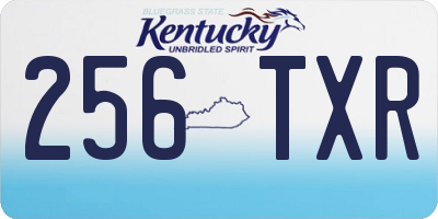KY license plate 256TXR