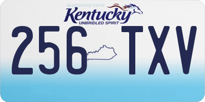 KY license plate 256TXV