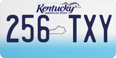KY license plate 256TXY