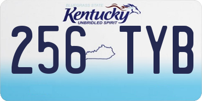 KY license plate 256TYB