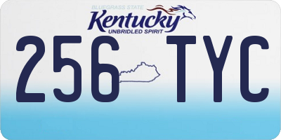 KY license plate 256TYC