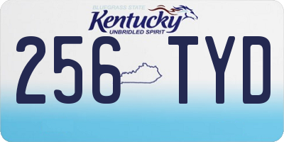KY license plate 256TYD
