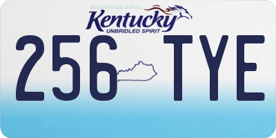 KY license plate 256TYE
