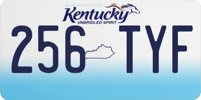 KY license plate 256TYF