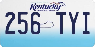 KY license plate 256TYI