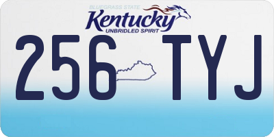 KY license plate 256TYJ