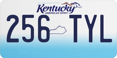 KY license plate 256TYL