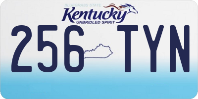 KY license plate 256TYN