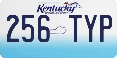 KY license plate 256TYP