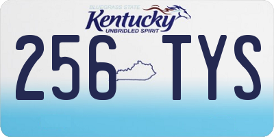KY license plate 256TYS