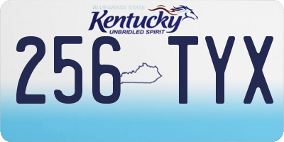KY license plate 256TYX