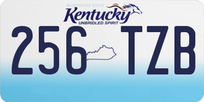 KY license plate 256TZB